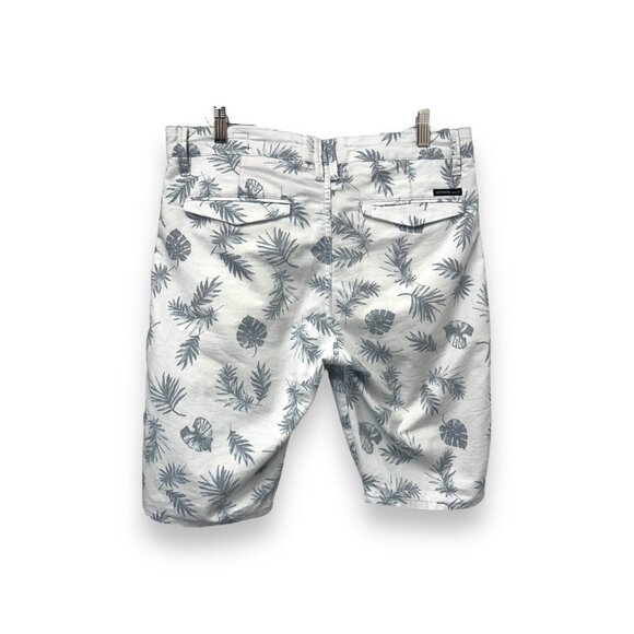 Oyhan Mens Tropical Leaf Print Shorts Cotton Polyester Blend US 36 - Picture 2 of 7
